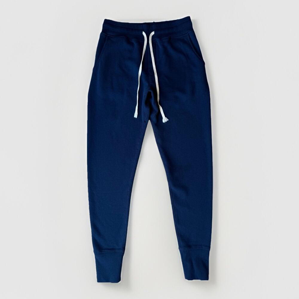 Blue & Yellow Brand Sweatpants Small Heavy Fleece Made in Canada Loungewear